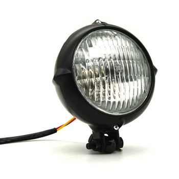 MOZUNE Vintage Screw Μπροστινό Φανάρι για Ρετρό Μοτοσικλέτα Χάρλεϊ – 12V, 25W, Μεταλλικό Αλογονικό Φως