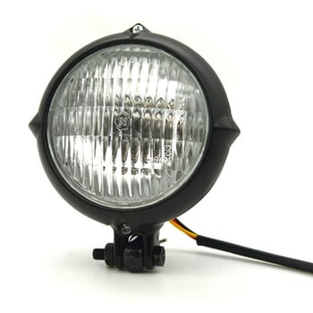 MOZUNE Vintage Screw Μπροστινό Φανάρι για Ρετρό Μοτοσικλέτα Χάρλεϊ – 12V, 25W, Μεταλλικό Αλογονικό Φως