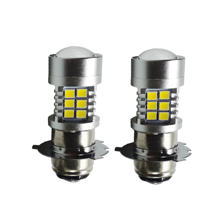 LED prednje svjetlo za motocikl P15D-25-3, 2835 LED, 30 LED, visoka svjetlost, promjenjivo napajanje 6-30V, kompatibilno s H6M, P15D-25-3, P26S, 1156, BA15D, BA20D, P45T