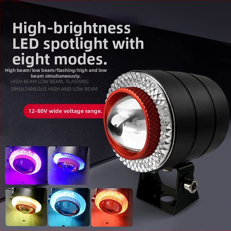 Vanjski LED reflektor za motocikl, 10W, 12-80V, IP67, 3800 lm, aluminijska legura