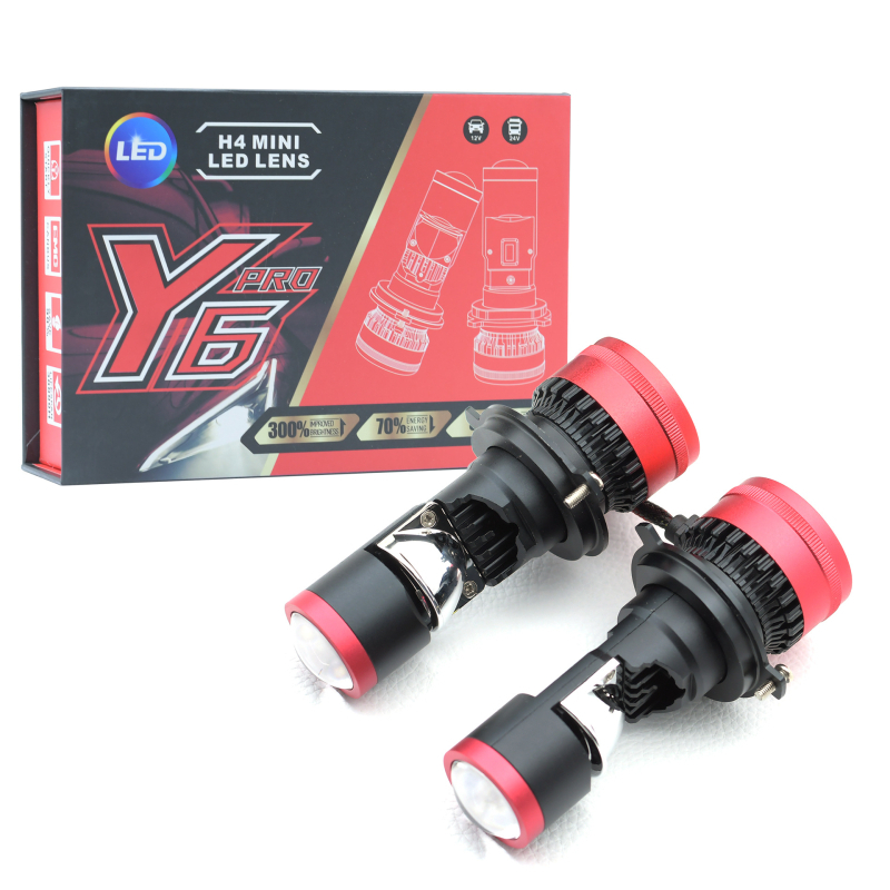 LED prednje svjetlo za motor s trozubnom bazom, fisheye lećom, H4, integrirano blizinsko i daljinsko svjetlo