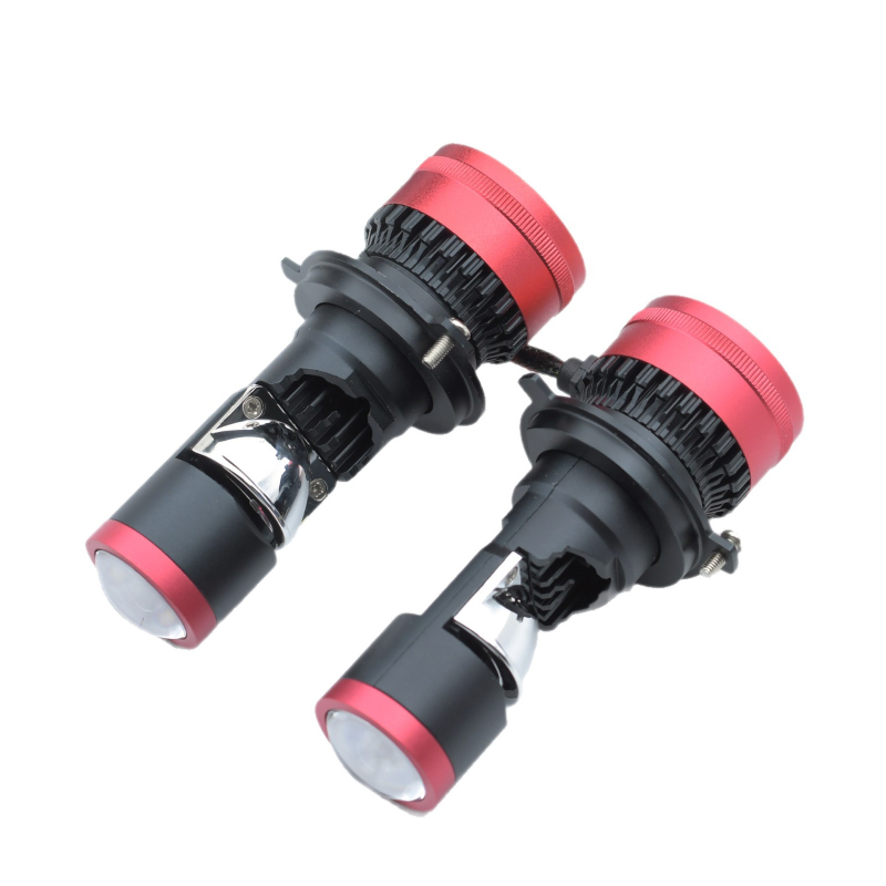LED prednje svjetlo za motor s trozubnom bazom, fisheye lećom, H4, integrirano blizinsko i daljinsko svjetlo