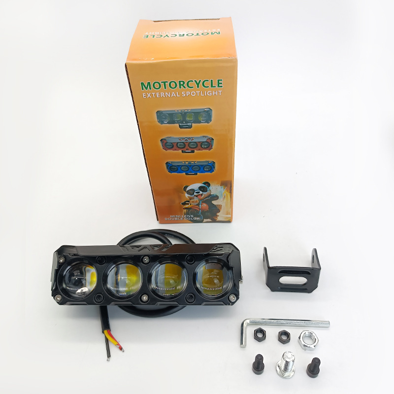LED προβολέας για μοτοσικλέτες και ηλεκτρικά τρίκυκλα, αλουμινένιο περίβλημα, IP67 αδιάβροχο, 8-80V, 1200 lm, τετραφωτικός σχεδιασμός