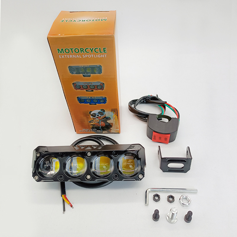 LED προβολέας για μοτοσικλέτες και ηλεκτρικά τρίκυκλα, αλουμινένιο περίβλημα, IP67 αδιάβροχο, 8-80V, 1200 lm, τετραφωτικός σχεδιασμός