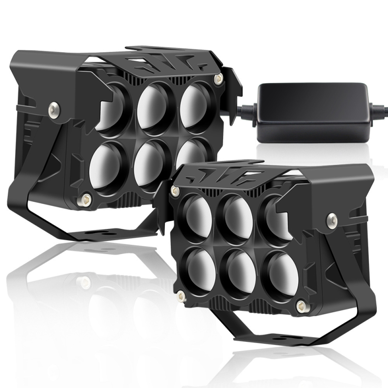 Εξωτερικός προβολέας LED αυτοκινήτου με κάλυμμα, διπλής σειράς 6LED, 60W, 12-85V, κράμα αλουμινίου
