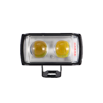 Φανάρι LED για μοτοσικλέτα με κοντό φακό τριών όψεων και δύο LED, 12W, 8–60V, αλουμινένιο περίβλημα