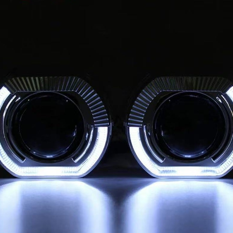 Univerzalni LED poklopac za prednje svjetlo s Angel Eye, 3in/2.5in, s integriranim vodičem svjetla