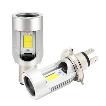 Φανάρι LED μοτοσικλέτας με Angel Eyes και διπλό Demon Eye, συμβατό με HS1/H4, COB 4000LM, 25W, 12-80V, IP65