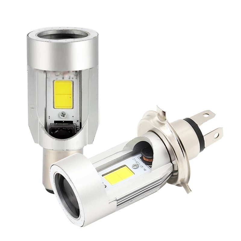 Φανάρι LED μοτοσικλέτας με Angel Eyes και διπλό Demon Eye, συμβατό με HS1/H4, COB 4000LM, 25W, 12-80V, IP65