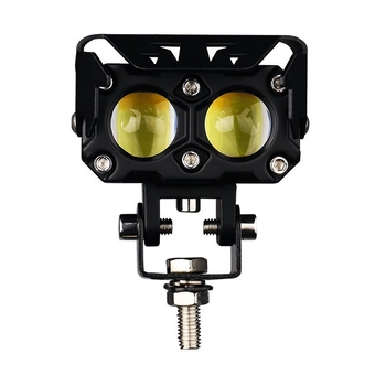 LED προβολέας για μοτοσικλέτα με διπλό φωτιστικό σώμα и bifocal φακό, αλουμινένιο περίβλημα αεροπορικής ποιότητας, 25W, 9–80V, IP67, 6000LM