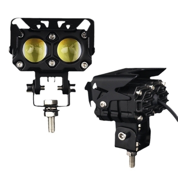 LED προβολέας για μοτοσικλέτα με διπλό φωτιστικό σώμα и bifocal φακό, αλουμινένιο περίβλημα αεροπορικής ποιότητας, 25W, 9–80V, IP67, 6000LM