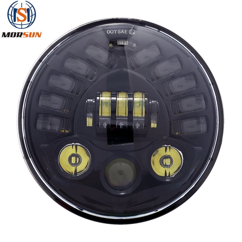 LED προβολέας για Harley μοτοσικλέτα, αυτοματοποιημένος έλεγχος φωτών υψηλών και χαμηλών με αισθητήρα βαρύτητας, 70W, 12V, OSRAM LED, IP67, μοντέλο MS-8088M