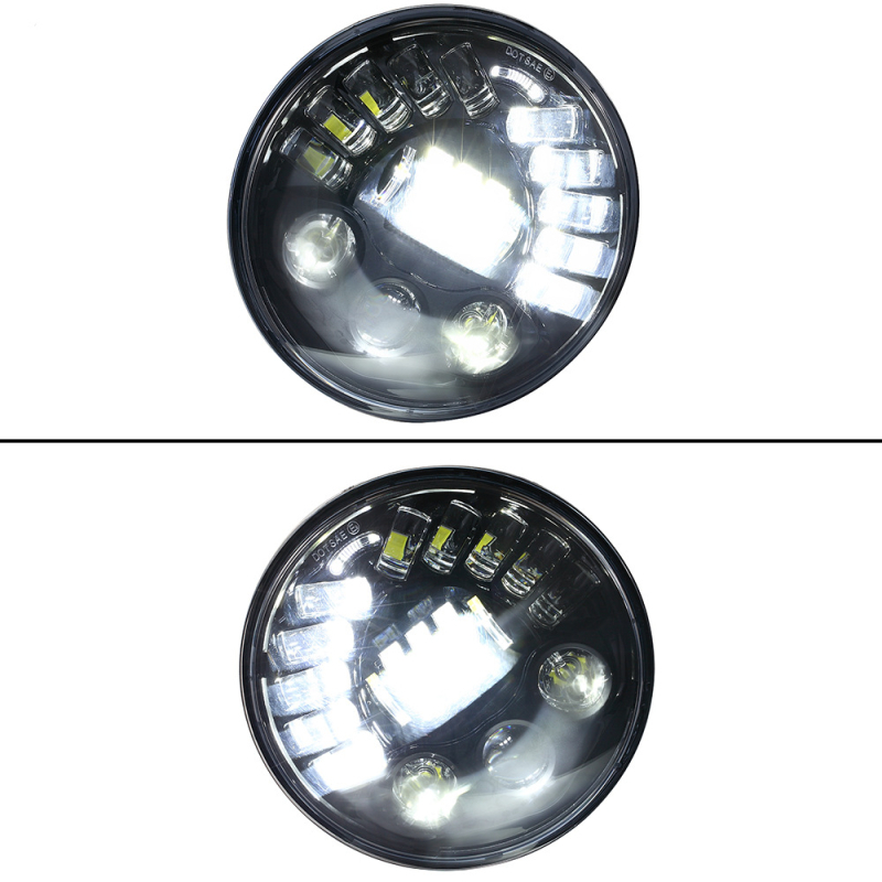 LED προβολέας για Harley μοτοσικλέτα, αυτοματοποιημένος έλεγχος φωτών υψηλών και χαμηλών με αισθητήρα βαρύτητας, 70W, 12V, OSRAM LED, IP67, μοντέλο MS-8088M