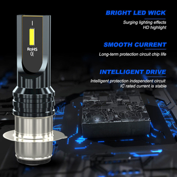 Motorkerékpár LED fényszóró CSP1860 – 4000LM, 80W, IP67, 12-24V, modell H6M/P15D