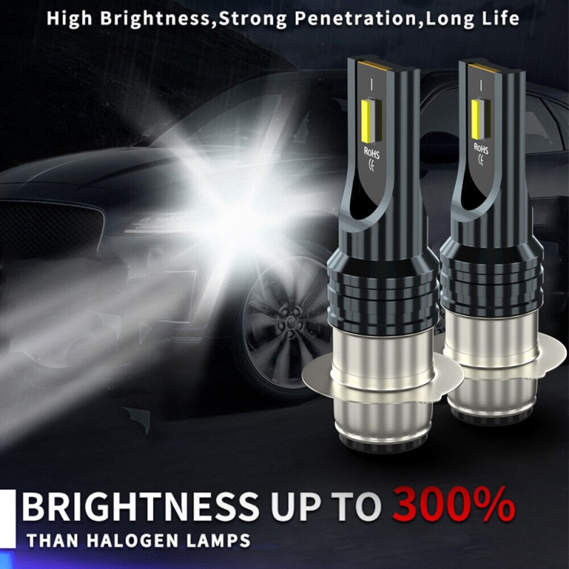 Motorkerékpár LED fényszóró CSP1860 – 4000LM, 80W, IP67, 12-24V, modell H6M/P15D