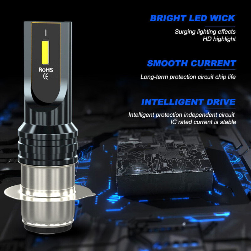 Motorkerékpár LED fényszóró CSP1860 – 4000LM, 80W, IP67, 12-24V, modell H6M/P15D