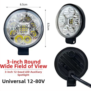 LED reflektor za kamion, vodootporan, 12V–24V, 5W, visoke jačine svjetla, stražnje svjetlo za vožnju unatrag