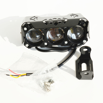 Motociklistički LED reflektor s tri leće - aluminijski spoj, 9-80V, IP67, vijek trajanja 80000h