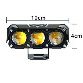 Motociklistički LED reflektor s tri leće - aluminijski spoj, 9-80V, IP67, vijek trajanja 80000h
