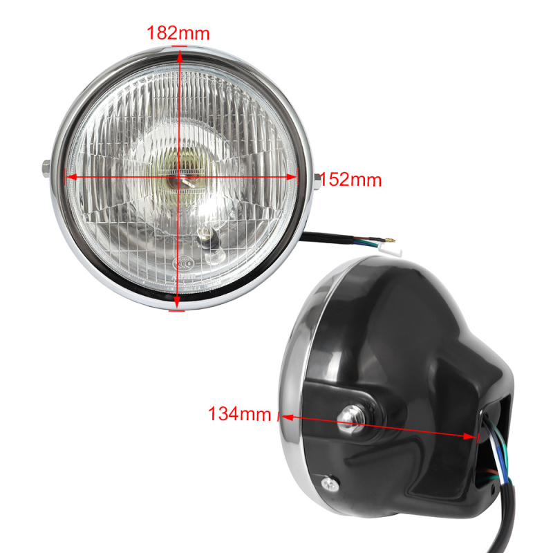 Prednje svjetlo motocikla - 35W CF, okruglo prednje svjetlo, kompatibilno s EN125-2F-3A.
