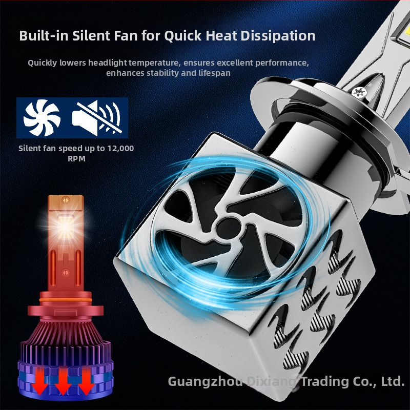 Auto LED prednje svjetlo T65 za H7/H4, visokou snagom 65W, 6000LM, IP67, cinkovo-legirano, 16V, LED 3570