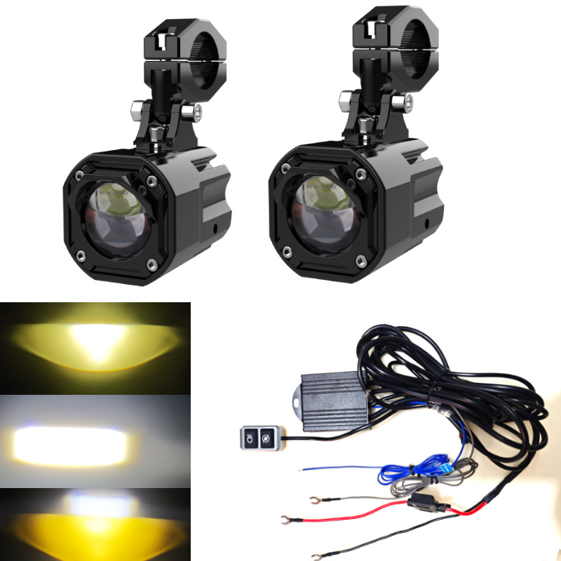 Vanjski LED reflektor za motocikle s dvostrukim snopom, 100W/60W, 12–24V DC, 8000/6000 lm, IP67