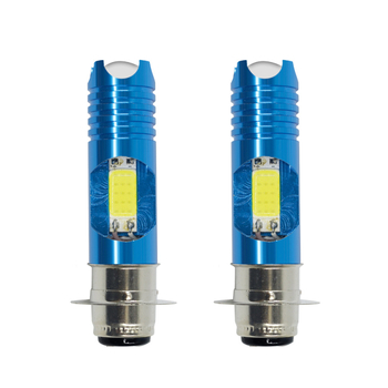 LED prednje svjetlo za motocikl H4, BA20D/P15D, LED-H6M, COB+LED, aluminijsko kućište, 12V, 60.000 h vijeka, čisto bijela + RGB