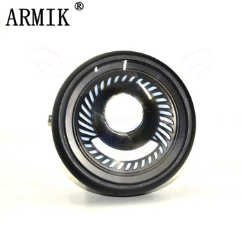Retro LED prednja svjetiljka za motocikl s metalnim kućištem, 12V, ARMIK, mogućnost prilagodbe