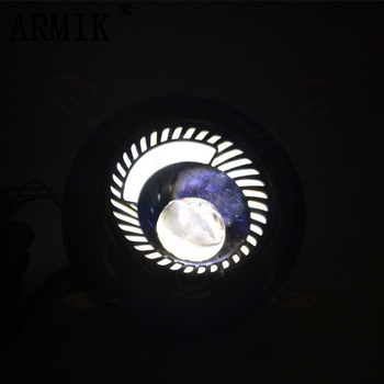Retro LED prednja svjetiljka za motocikl s metalnim kućištem, 12V, ARMIK, mogućnost prilagodbe
