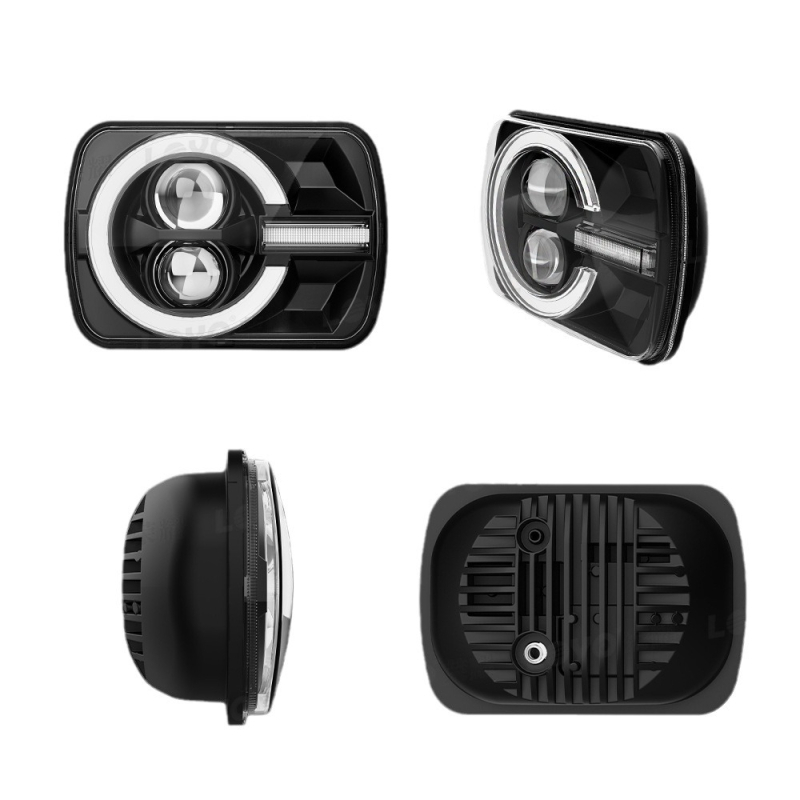 LED kvadratna fara za kamion/ Jeep Wrangler, 12V, 75W, IP67, 6000 lm, model LY-DYSF7-01