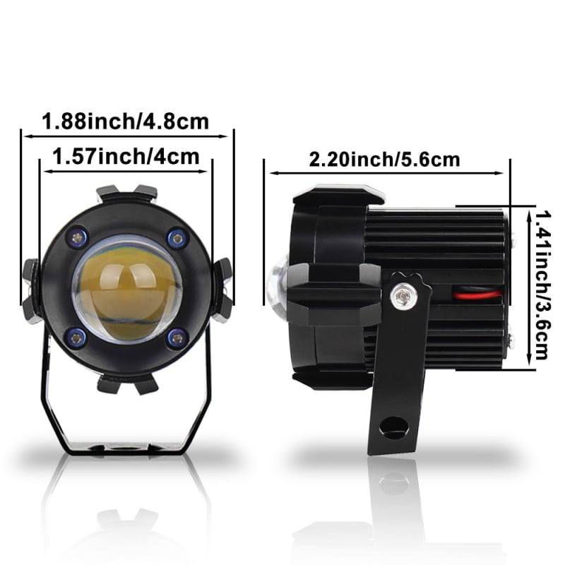 Proiector LED pentru motocicletă – CREE 50W, 5000lm, IP68, 12-80V, carcasă din aluminiu