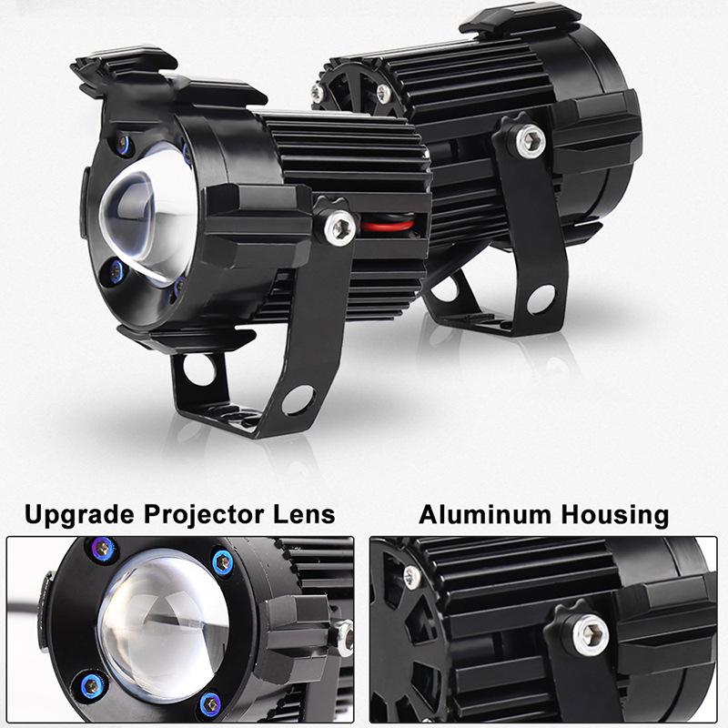 Proiector LED pentru motocicletă – CREE 50W, 5000lm, IP68, 12-80V, carcasă din aluminiu