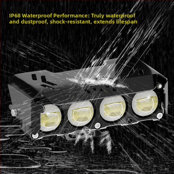 LED prednje svjetlo za motocikl — off-road, 24W, 14000 lm, IP68, 12-85V, aluminijska legura, LED 3570, Wilson