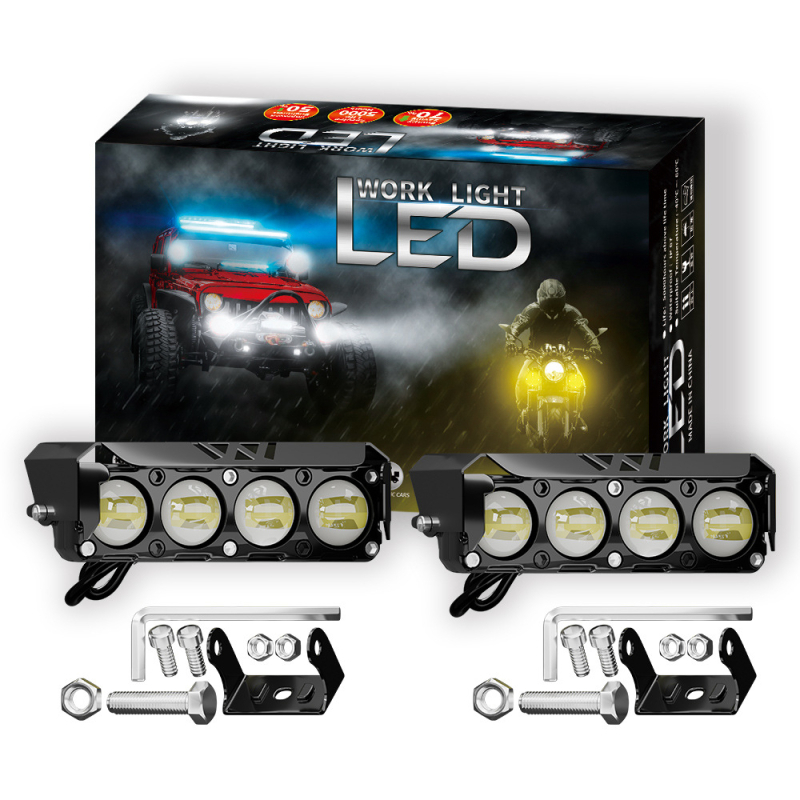 LED prednje svjetlo za motocikl — off-road, 24W, 14000 lm, IP68, 12-85V, aluminijska legura, LED 3570, Wilson