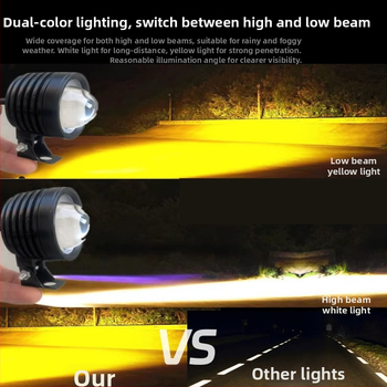 LED reflektor s fisheye lećom za motocikle i električna vozila, 18W, IP67, aluminij