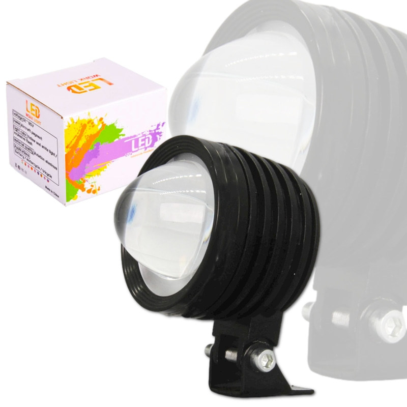 LED reflektor s fisheye lećom za motocikle i električna vozila, 18W, IP67, aluminij
