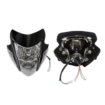 MR2 off-road motocikl far s licem lubanje, ABS plastika, 12V, 35W