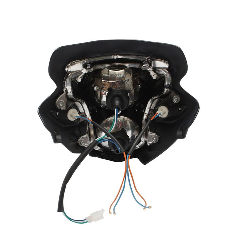 MR2 off-road motocikl far s licem lubanje, ABS plastika, 12V, 35W