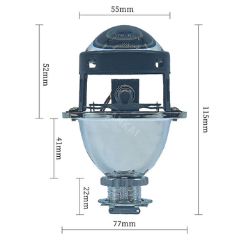 HID Xenon prednje svjetlo s Visteon lećom od 2.0 inča, integrirano visoko i nisko snop, 55W, 12V, 6000 lm, vijek trajanja 30.000 h