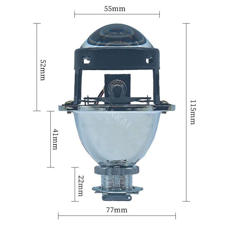 HID Xenon prednje svjetlo s Visteon lećom od 2.0 inča, integrirano visoko i nisko snop, 55W, 12V, 6000 lm, vijek trajanja 30.000 h