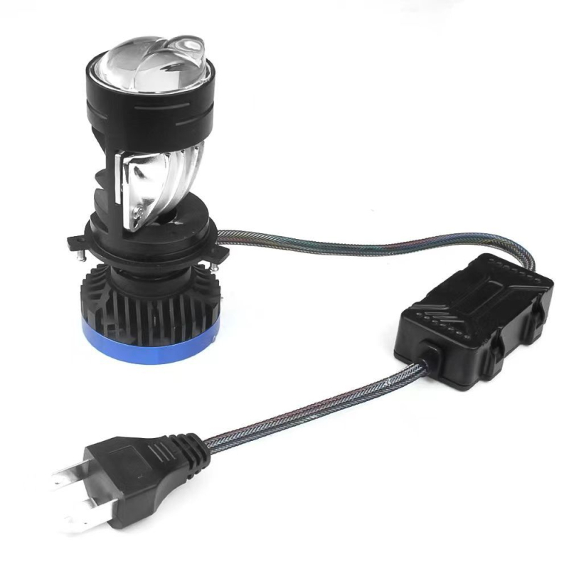 LED prednje svjetlo H4 s dvostrukim laserom P6, integrirano daleko i blizu, fisheye mala leća, 8000 lm, 85W, 12/24V, IP68, kućište od avionskog aluminija, tih ventilator