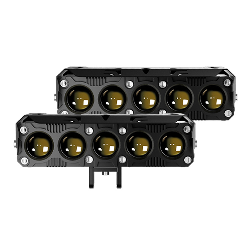 HAIZG LED prednje svjetlo za motocikl, dvobojno žuto i bijelo, visok i nizak snop, aftermarket ugradnja