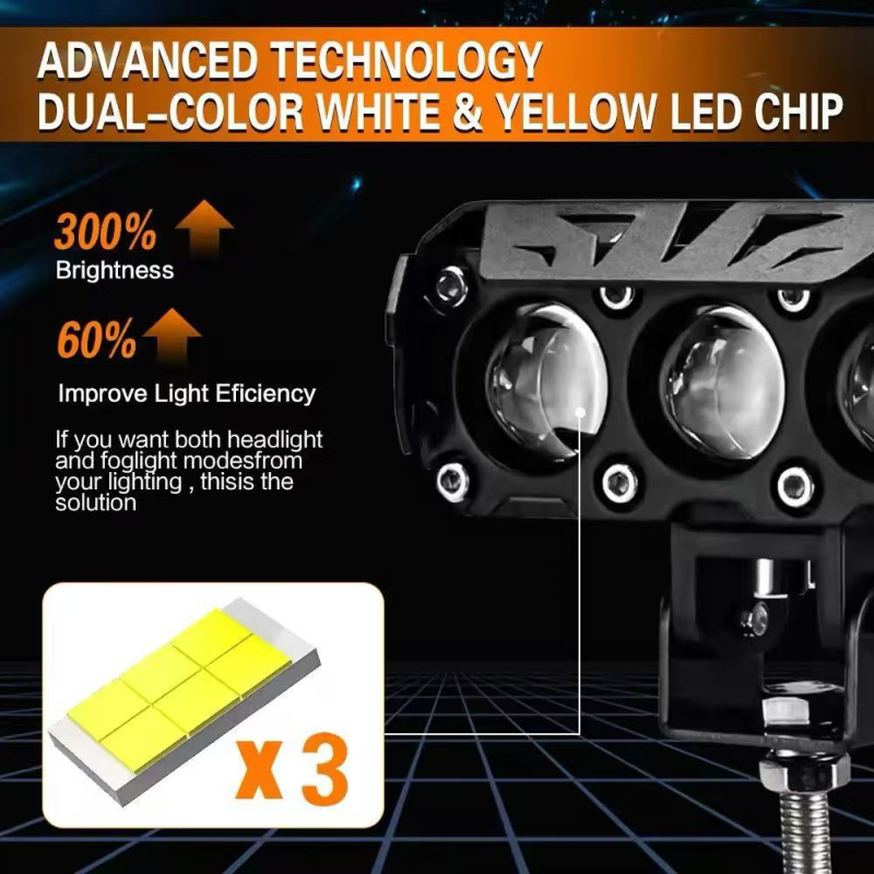 Motociklističko LED prednje svjetlo BX-03 s CREE 30W, 12000 lm, 9-85V, IP68