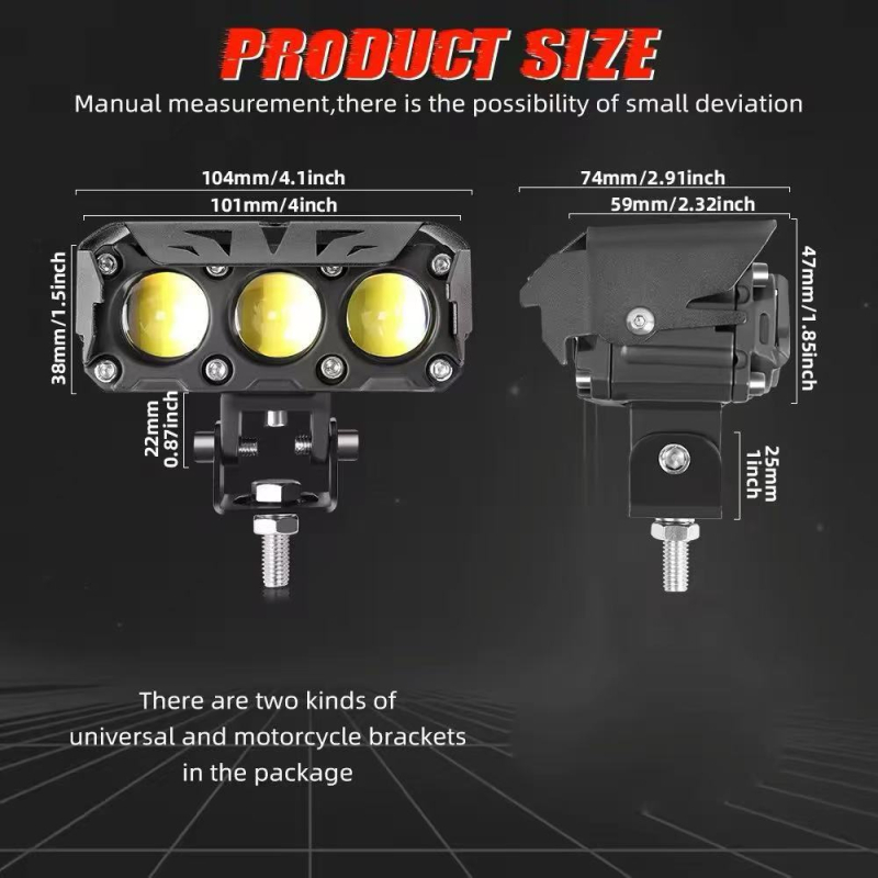 Motociklističko LED prednje svjetlo BX-03 s CREE 30W, 12000 lm, 9-85V, IP68
