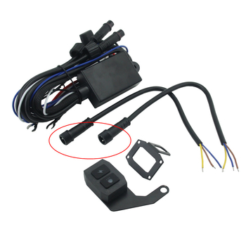 Motocikl LED prekidač za svjetla — skup kabel za svjetla jedan-na-dva, daleko i blizu svjetla; 120W, 12V, 10A, bakreni vodiči