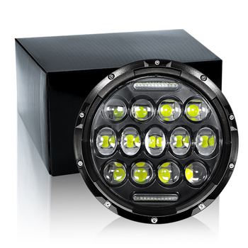 Harley-stílusú retro motorkerékpár fényszóró, alumínium házzal, LED, 9-36V bemenet, 4000 lm, H4–H13 tartó adapter