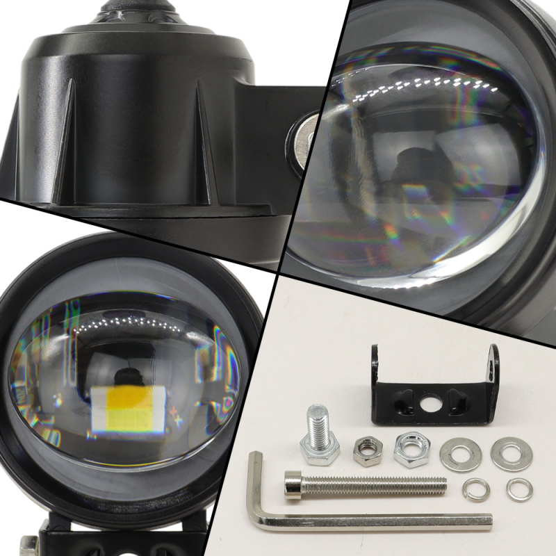 LED prednja svjetlina za električno vozilo i motocikl s fisheye lećom, 30W, 3000 lm, IP67, aluminijsko kućište