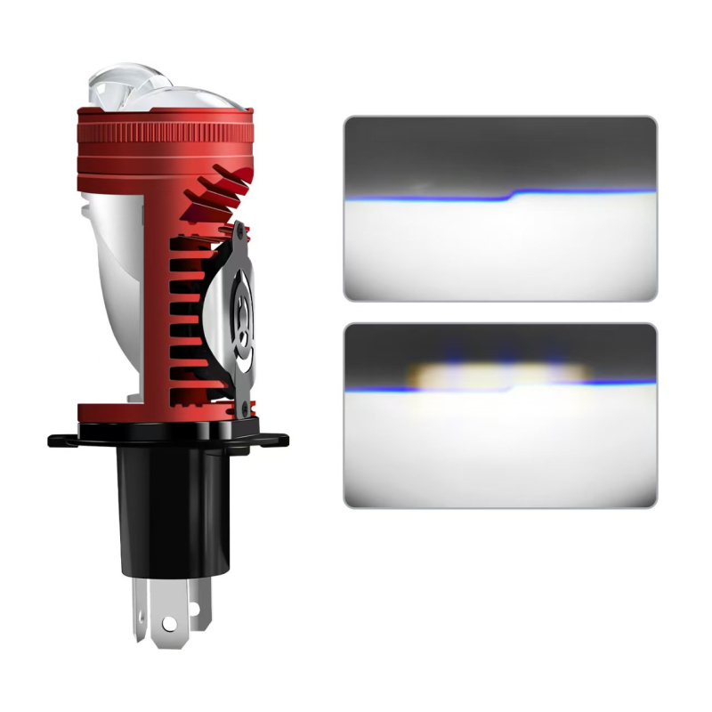 Proiector LED pentru motocicletă 35W 12V IP68 65000 lm All-in-One din aluminiu