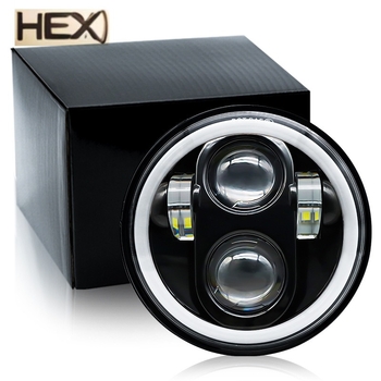 5,75-inčni LED far s 4 LED, 60W, Angel Eye, off-road za motocikl