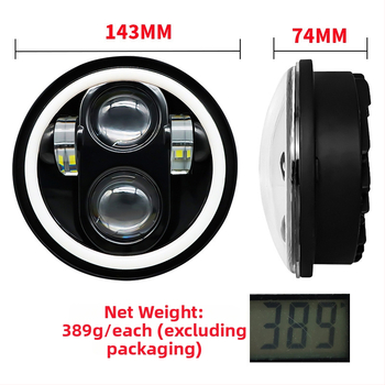 5,75-inčni LED far s 4 LED, 60W, Angel Eye, off-road za motocikl